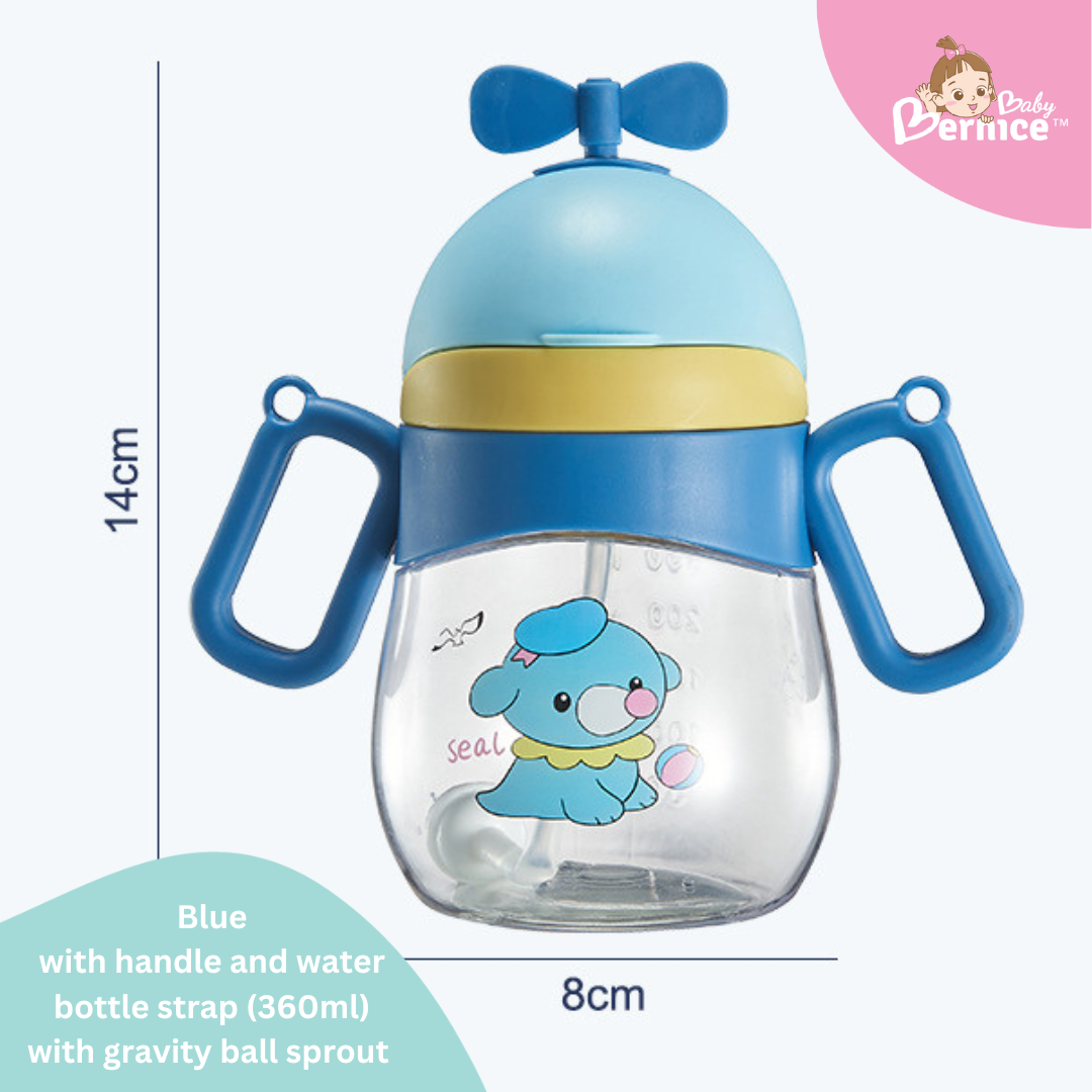 Tritan Baby 360 Straw Water Bottle Sippy Cup 360ml