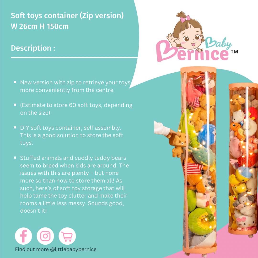 [SG INSTOCK] Soft toys container with zipper – LittleBabyBernice BabyStore