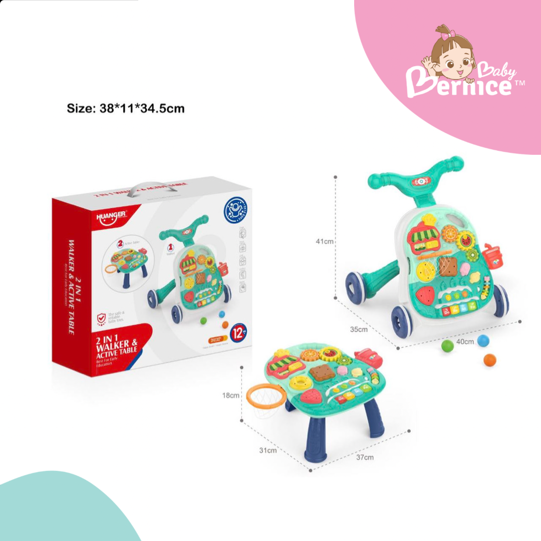 [INSTOCK] NEW MODEL 6 IN 1 PUSH WALKER BABY ACTIVITY WALKER WALK SUPPORT