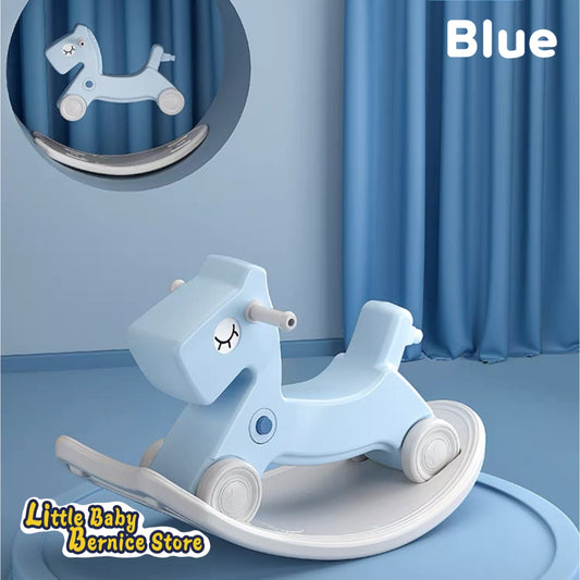 2 in 1 Rocking Horse and Riding Horse with Wheels