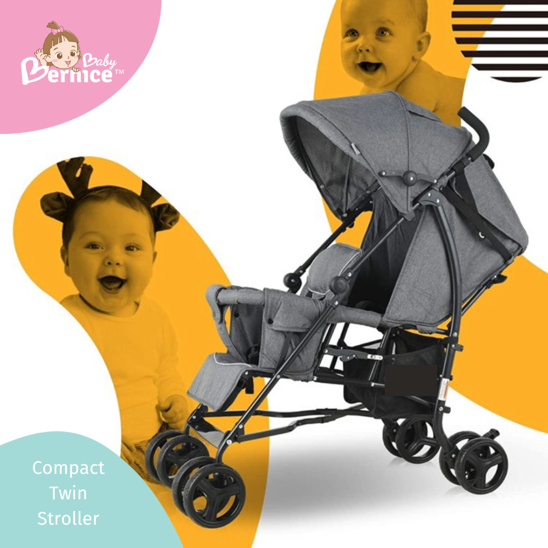 Compact Double Seat Twin Stroller