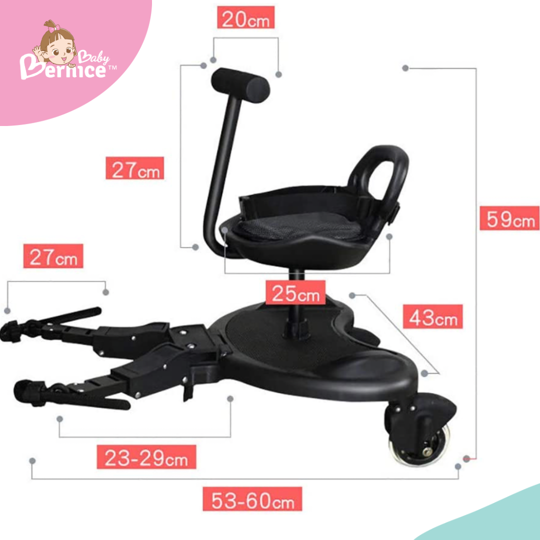 Buggy Board Stroller Standing Board + Saddle | 1-  11years | up to 25kg