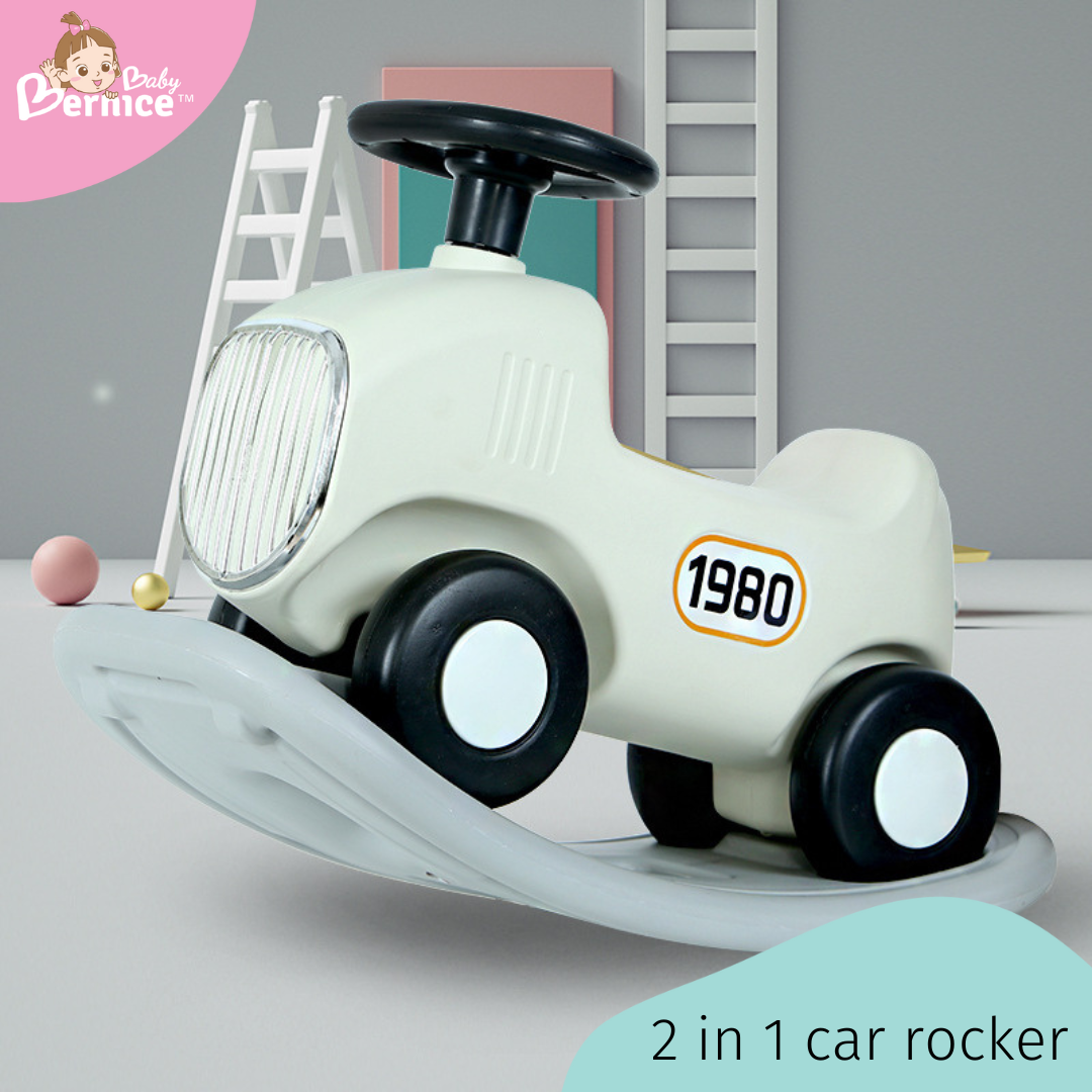 2 in 1 rocker car with steering wheel