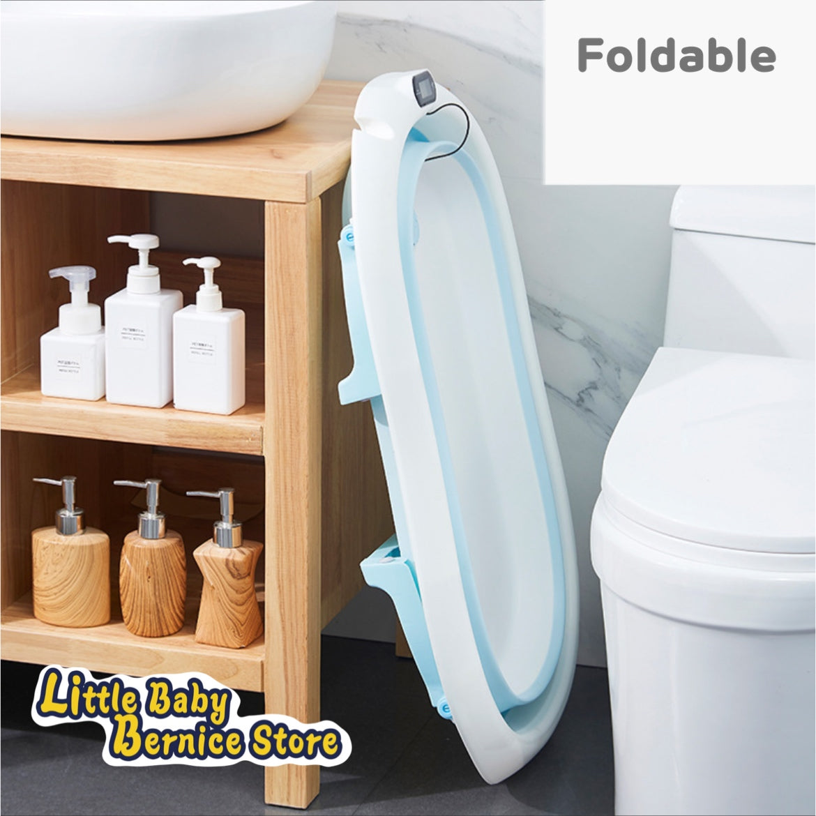 BABY FOLDABLE DIGITAL THERMOMETER BATHTUB